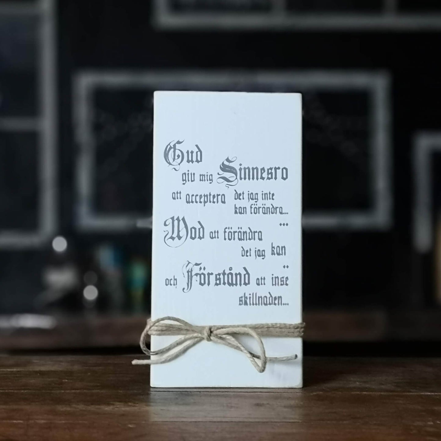 Sinnesrobönen trätavla